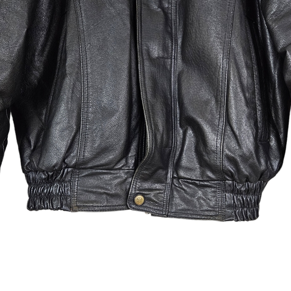 Basic Equipment 100% Leather Vintage Black Jacket - Picture 5 of 9
